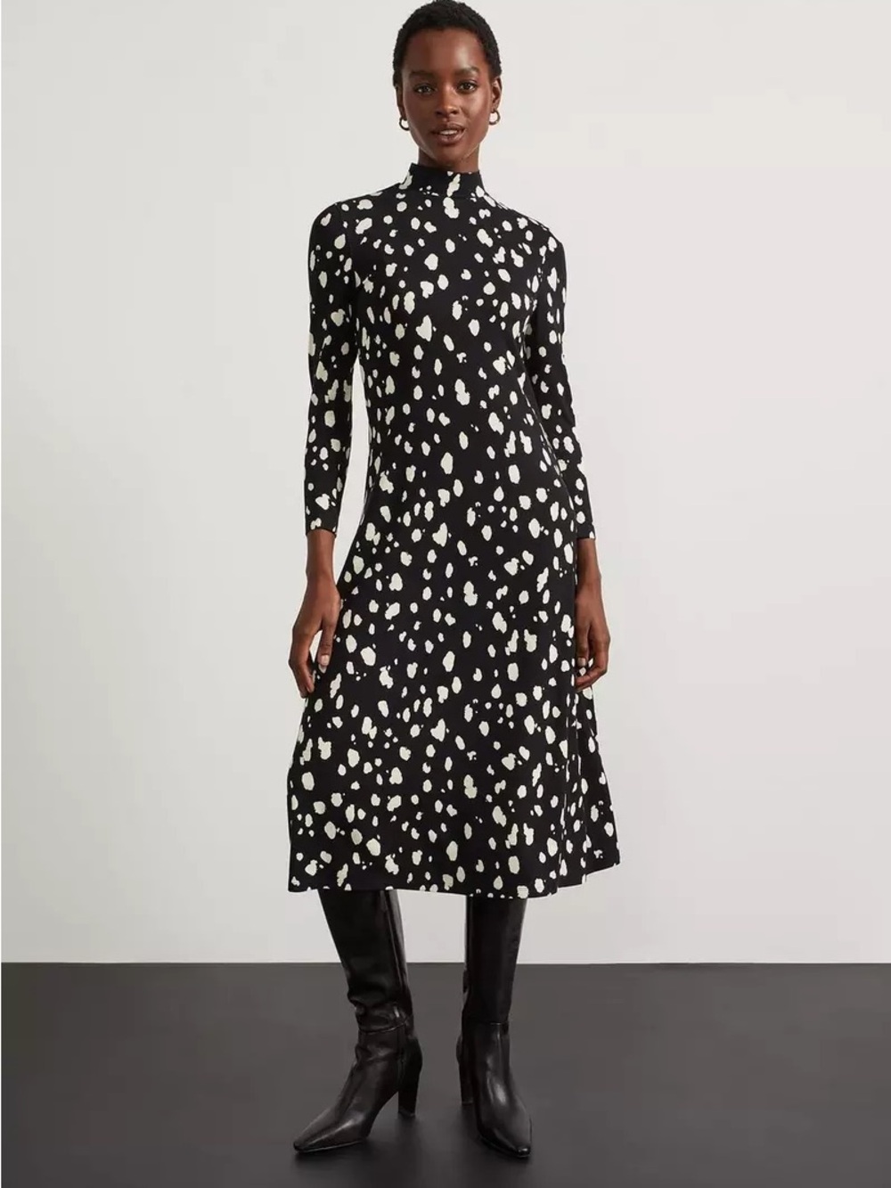 Hobbs Alcott Jersey Midi Dress Size 4